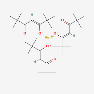 molecular formula C33H57O6Ru B3133335 Ruthenium(3+) tris(2,2,6,6-tetramethyl-5-oxohept-3-en-3-olate) CAS No. 38625-54-6