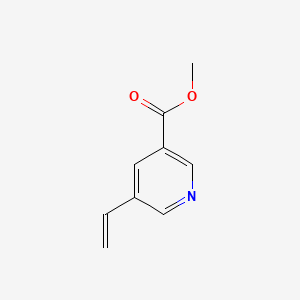 molecular formula C9H9NO2 B3133427 Methyl 5-ethenylpyridine-3-carboxylate CAS No. 38940-67-9