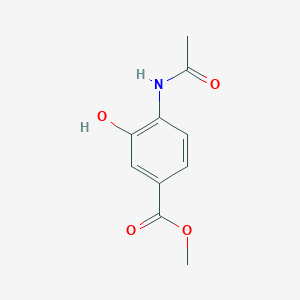 molecular formula C10H11NO4 B3133549 Methyl 4-acetamido-3-hydroxybenzoate CAS No. 39267-53-3