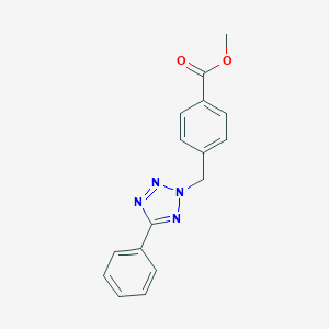 molecular formula C16H14N4O2 B313355 METHYL 4-[(5-PHENYL-2H-1,2,3,4-TETRAAZOL-2-YL)METHYL]BENZOATE 