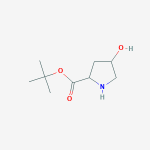 molecular formula C9H17NO3 B3133554 tert-butyl 4-hydroxypyrrolidine-2-carboxylate CAS No. 393154-87-5