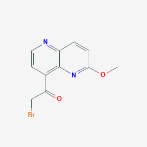 Ethanone, 2-bromo-1-(6-methoxy-1,5-naphthyridin-4-yl)-