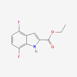 molecular formula C11H9F2NO2 B3133571 ethyl 4,7-difluoro-1H-indole-2-carboxylate CAS No. 394223-44-0