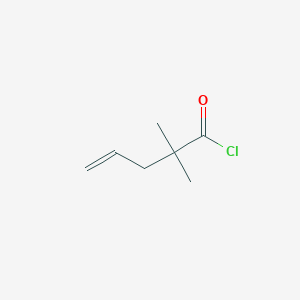 molecular formula C7H11ClO B3133615 2,2-dimethylpent-4-enoyl Chloride CAS No. 39482-46-7