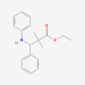 2,2-Dimethyl-3-anilino-3-phenylpropanoic acid ethyl ester