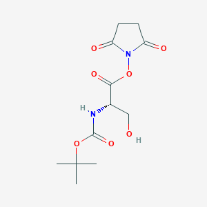 molecular formula C12H18N2O7 B3133711 Boc-ser-osu CAS No. 39747-65-4
