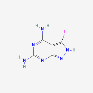 3-Iodo-1h-pyrazolo[3,4-d]pyrimidine-4,6-diamine