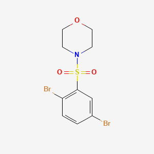 molecular formula C10H11Br2NO3S B3133786 4-((2,5-Dibromophenyl)sulfonyl)morpholine CAS No. 398996-97-9