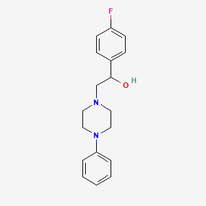 molecular formula C18H21FN2O B3133953 1-(4-Fluorophenyl)-2-(4-phenylpiperazin-1-yl)ethanol CAS No. 400075-52-7
