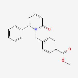 molecular formula C20H17NO3 B3133989 methyl 4-{[2-oxo-6-phenyl-1(2H)-pyridinyl]methyl}benzenecarboxylate CAS No. 400076-10-0