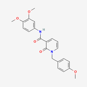 molecular formula C22H22N2O5 B3134197 N-(3,4-dimethoxyphenyl)-1-(4-methoxybenzyl)-2-oxo-1,2-dihydro-3-pyridinecarboxamide CAS No. 400077-75-0
