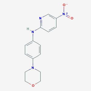 molecular formula C15H16N4O3 B313430 4-[4-({5-nitro-2-pyridinyl}amino)phenyl]morpholine 
