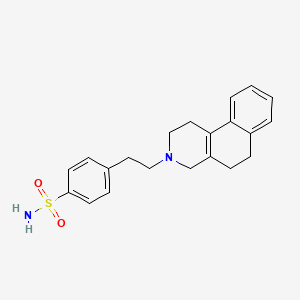molecular formula C21H24N2O2S B3134342 4-{2-[1,4,5,6-tetrahydrobenzo[f]isoquinolin-3(2H)-yl]ethyl}benzenesulfonamide CAS No. 400079-33-6
