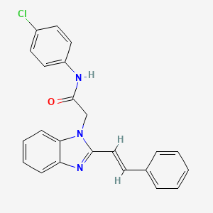 molecular formula C23H18ClN3O B3134551 N-(4-chlorophenyl)-2-[2-[(E)-2-phenylethenyl]benzimidazol-1-yl]acetamide CAS No. 400081-20-1