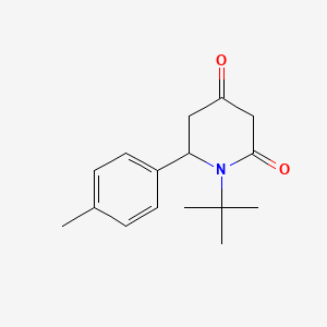 molecular formula C16H21NO2 B3134598 1-Tert-butyl-6-(4-methylphenyl)piperidine-2,4-dione CAS No. 400081-49-4