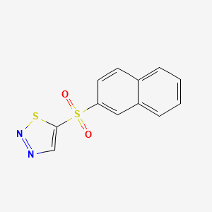 molecular formula C12H8N2O2S2 B3134791 2-Naphthyl 1,2,3-thiadiazol-5-yl sulfone CAS No. 400083-66-1