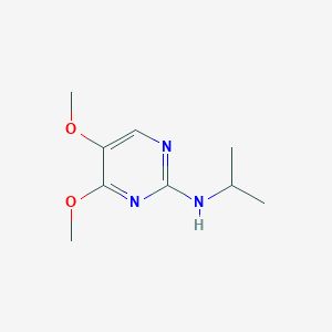 molecular formula C9H15N3O2 B3134828 N-isopropyl-4,5-dimethoxy-2-pyrimidinamine CAS No. 400084-03-9