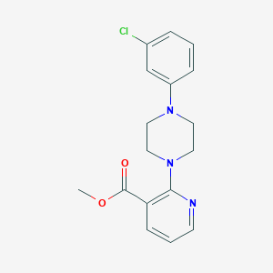 molecular formula C17H18ClN3O2 B3135133 Methyl 2-[4-(3-chlorophenyl)piperazin-1-yl]pyridine-3-carboxylate CAS No. 400086-58-0