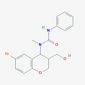 N-[6-bromo-3-(hydroxymethyl)-3,4-dihydro-2H-chromen-4-yl]-N-methyl-N'-phenylurea