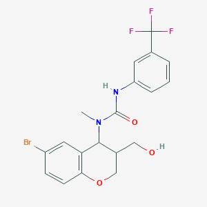 N-[6-bromo-3-(hydroxymethyl)-3,4-dihydro-2H-chromen-4-yl]-N-methyl-N'-[3-(trifluoromethyl)phenyl]urea