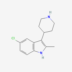molecular formula C14H17ClN2 B3135426 5-Chloro-2-methyl-3-(piperidin-4-yl)-1H-indole CAS No. 400801-74-3