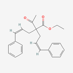 ethyl (Z)-2-acetyl-5-phenyl-2-[(Z)-3-phenyl-2-propenyl]-4-pentenoate