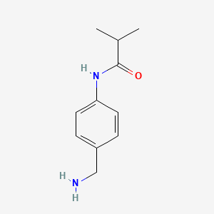 molecular formula C11H16N2O B3135507 N-[4-(aminomethyl)phenyl]-2-methylpropanamide CAS No. 401573-35-1
