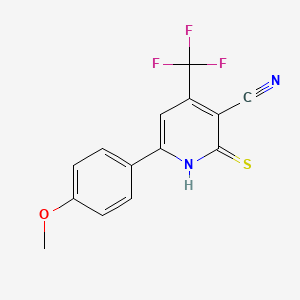6-(4-Methoxyphenyl)-2-sulfanyl-4-(trifluoromethyl)pyridine-3-carbonitrile