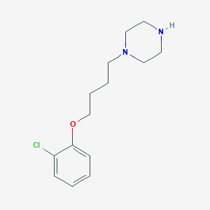 molecular formula C14H21ClN2O B3135567 1-[4-(2-Chlorophenoxy)butyl]piperazine CAS No. 401804-62-4