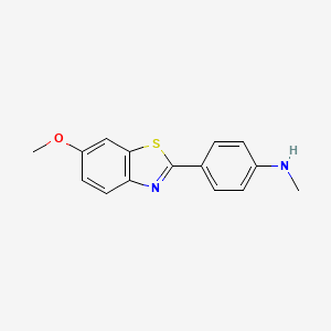 molecular formula C15H14N2OS B3135581 6-Methoxy-2-(4-methylaminophenyl)benzothiazole CAS No. 401813-34-1
