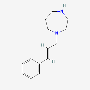 molecular formula C14H20N2 B3135739 Hexahydro-1-(3-phenyl-2-propen-1-yl)-1H-1,4-diazepine CAS No. 40389-68-2