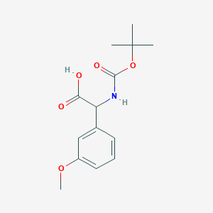 molecular formula C14H19NO5 B3135857 (N-BOC-Amino)(3-methoxyphenyl)acetic acid CAS No. 40512-37-6