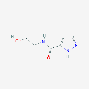 molecular formula C6H9N3O2 B3135879 N-(2-hydroxyethyl)-1H-pyrazole-5-carboxamide CAS No. 405278-69-5