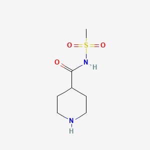 molecular formula C7H14N2O3S B3135891 N-methanesulfonylpiperidine-4-carboxamide CAS No. 405512-95-0