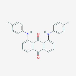 molecular formula C28H22N2O2 B031359 9,10-Anthracenedione, 1,8-bis[(4-methylphenyl)amino]- CAS No. 82-16-6