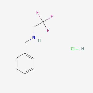 molecular formula C9H11ClF3N B3135902 N-(2,2,2-Trifluoroethyl)benzenemethanamine hydrochloride CAS No. 405878-98-0