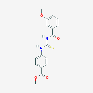 molecular formula C17H16N2O4S B313605 METHYL 4-({[(3-METHOXYPHENYL)FORMAMIDO]METHANETHIOYL}AMINO)BENZOATE 