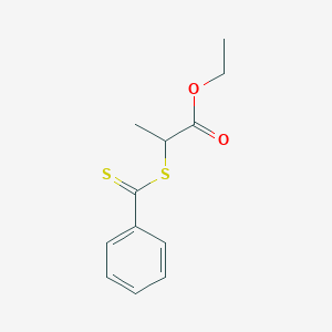 molecular formula C12H14O2S2 B3136170 Ethyl 2-(phenylcarbonothioylthio)propionate CAS No. 412015-83-9