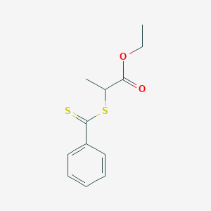 Propanoic acid, 2-[(phenylthioxomethyl)thio]-, ethyl ester