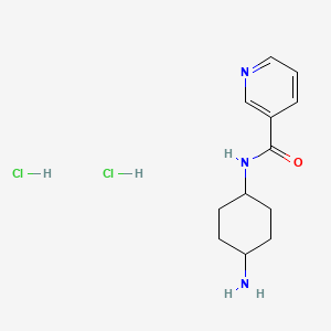 molecular formula C12H19Cl2N3O B3136229 N-[(1R*,4R*)-4-Aminocyclohexyl]nicotinamide dihydrochloride CAS No. 412356-88-8