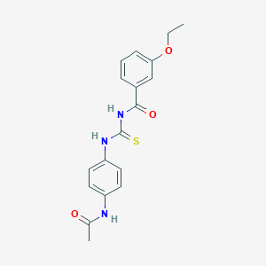 molecular formula C18H19N3O3S B313637 N-[4-({[(3-ethoxybenzoyl)amino]carbothioyl}amino)phenyl]acetamide 
