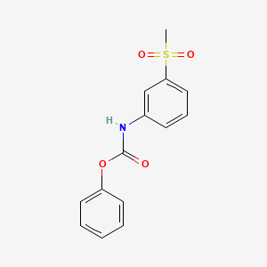 molecular formula C14H13NO4S B3136475 Phenyl (3-(methylsulfonyl)phenyl)carbamate CAS No. 417721-13-2
