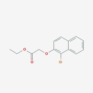 molecular formula C14H13BrO3 B3136509 Ethyl 2-(1-bromo-2-naphthyloxy)acetate CAS No. 41791-60-0