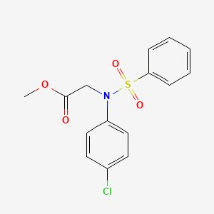 molecular formula C15H14ClNO4S B3136544 Methyl N-(4-chlorophenyl)-N-(phenylsulfonyl)glycinate CAS No. 418806-66-3