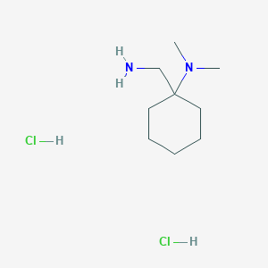 molecular formula C9H22Cl2N2 B3136554 (1-Aminomethyl-cyclohexyl)-dimethyl-amine dihydrochloride CAS No. 41921-99-7