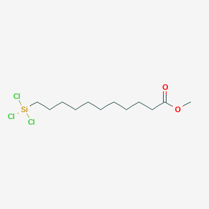 molecular formula C12H23Cl3O2Si B3136649 Methyl 11-(trichlorosilyl)undecanoate CAS No. 4211-29-4