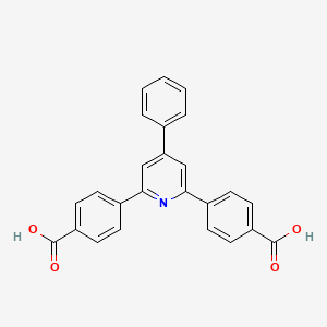 molecular formula C25H17NO4 B3136671 4,4'-(4-Phenylpyridine-2,6-diyl)dibenzoic acid CAS No. 42178-86-9