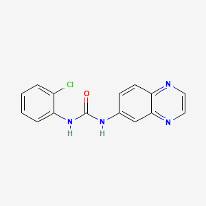 molecular formula C15H11ClN4O B3136702 N-(2-chlorophenyl)-N'-(6-quinoxalinyl)urea CAS No. 423154-67-0