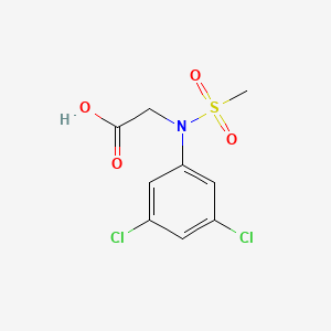 molecular formula C9H9Cl2NO4S B3136782 N-(3,5-dichlorophenyl)-N-(methylsulfonyl)glycine CAS No. 425425-42-9