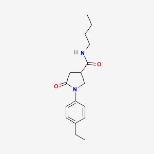 molecular formula C17H24N2O2 B3136788 N-butyl-1-(4-ethylphenyl)-5-oxopyrrolidine-3-carboxamide CAS No. 425606-85-5